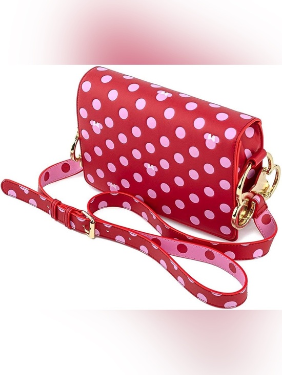 Loungefly Handbags - NEW Loungefly X Disney Minnie Mouse Pink Polka Dot Bow Strap Crossbody